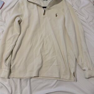 Ralph Lauren Off-White Quarter-Zip Sweater